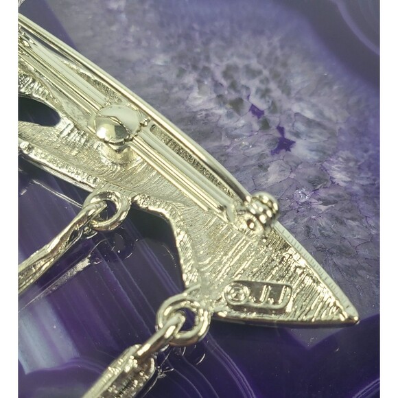 Vintage JJ Jonette ARTIFACTS Silver Tone 1986 Manicuri Nail Technician Brooch - Picture 9 of 11